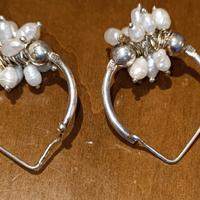 Orecchini argento con perle vintage 