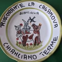 Piatto buon ricordo La Casanova - Chianciano 1986