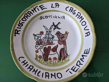 Piatto buon ricordo La Casanova - Chianciano 1986