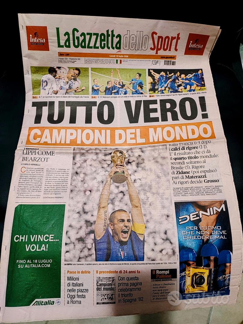 Gazzetta dello Sport – Italia vince mondiali 2006 - Collezionismo In vendita a Ancona