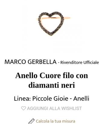 anello oro e  diamantini neri