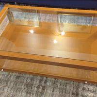 Tavolino soggiorno 100 x 60  h 40 legno e vetro