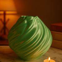 Vaso Moderno Design Spirale 3D