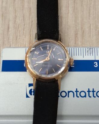 Omega Genève Oro Donna - Quadrante Blu - Meccanico