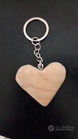 Portachiavi a forma di cuore, fatto a mano
