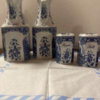 Set da tavola porcellana “old English” bianco-blu