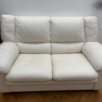 Divano 2 posti pelle bianco