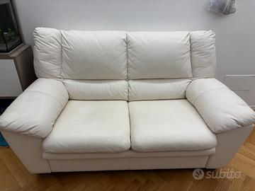 Divano 2 posti pelle bianco