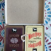 Carte da gioco scotch whisky Logan e White Horse