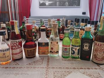 Bottiglie alcolici mignon anni '70