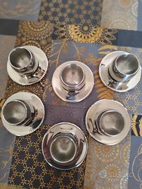 6 tazze in acciaio inox 