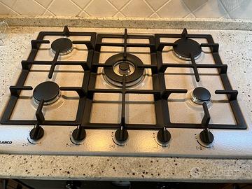 NUOVO! PIANO COTTURA 5 FUOCHI GAS  INCASSO  BLANCO