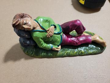 statuina presepe Benino pastore dormiente 