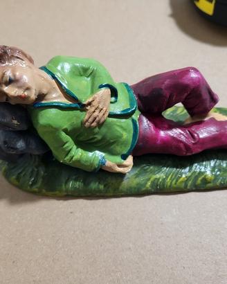 statuina presepe Benino pastore dormiente 