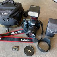 KIT Canon 7D +obiettivi efs15-85 & efs18-135+Flash