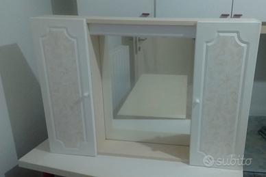 Mobile con specchio bagno - porta luci integrato