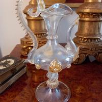 vecchia ampolla  da chiesa in vetro di Murano 