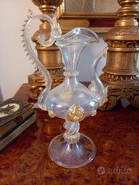 vecchia ampolla  da chiesa in vetro di Murano 