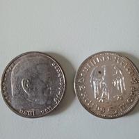 Moneta argento 5 marchi 1935