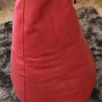 Poltrona pouf rossa in ecopelle