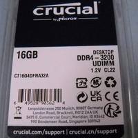 RAM Crucial 16GB DDR4 3200 UDIMM 1,2V CL22