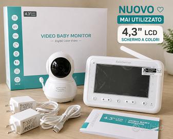Rainbuvvy Baby Monitor 4,3” NUOVO, mai utilizzato