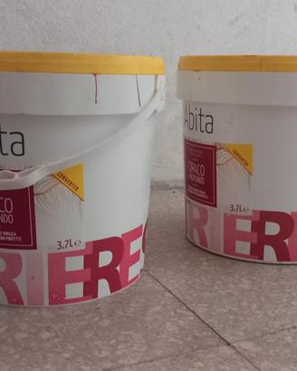 2 bidoni di Pittura lavabile Sestriere rossa