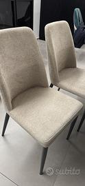 8 Sedie in tessuto