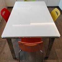 ⭐ Tavolo allungabile in vetro satinato + sedie ⭐