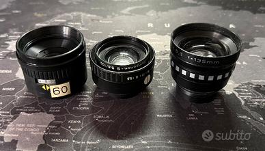 Tre obiettivi da stampa