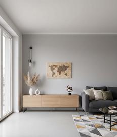 quadro string art mappamondo