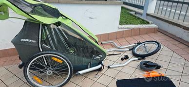Croozer kid x 2 carrello porta bambini