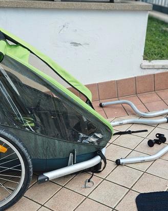 Croozer kid x 2 carrello porta bambini