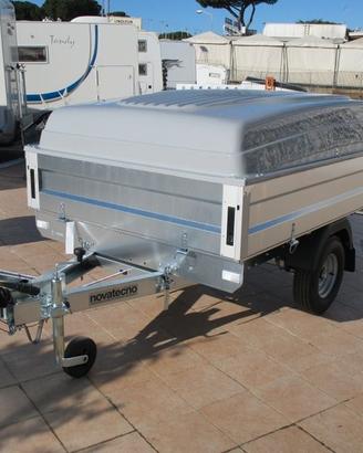 Rimorchio leggero e compatto con coperchio in ABS