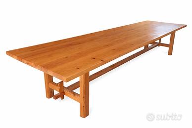 Tavolo in legno massello 3,5 m + 10 sedie
