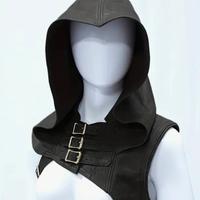 Cappuccio nero - Assassino/Pirata - pelle NEW
