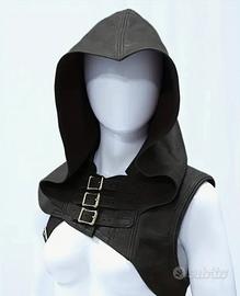 Cappuccio nero - Assassino/Pirata - pelle NEW