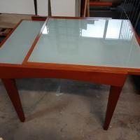 tavolo allungabile legno e vetro