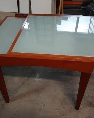 tavolo allungabile legno e vetro