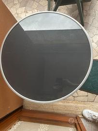 Tavolino da balcone/giardino rotondo – piano vetro