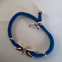 Bracciale blu con libellula