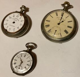 Set 3 orologi da tasca
