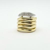 Anello oro18kt diamanti naturali