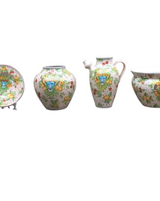 4 raffinate ceramiche decorate a mano Deruta