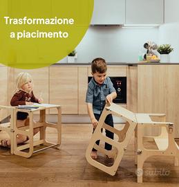 Tavolo 2 in 1 Rialzo Montessoriana  Bimbi 