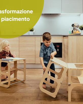 Tavolo 2 in 1 Rialzo Montessoriana  Bimbi 