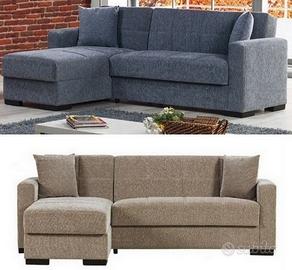 Divano letto doppio vano in tessuto 2 colori NUOVO