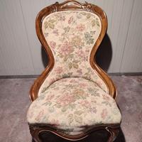 Poltroncina Antica Luigi Filippo in Noce