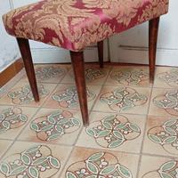 poggiapiedi,sgabellino vintage antico 