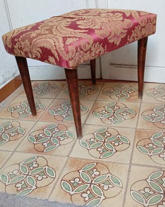 poggiapiedi,sgabellino vintage antico 